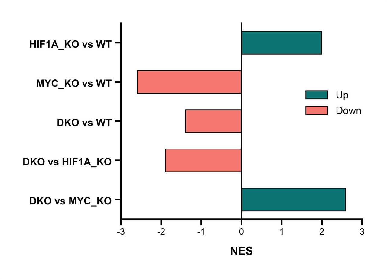 Glycolysis Gene-Set Enrichment Scores — Column bar graph · Mean ± SD